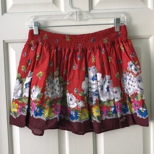 Hollister Burnt Orange Floral Skirt